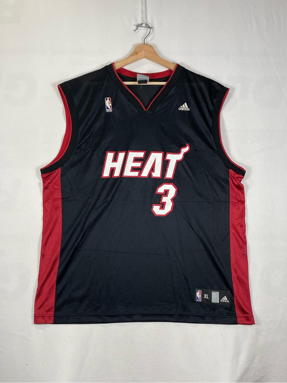 Adidas #3 Dwayne Wade Miami Heat NBA Basketball Black Jersey Sz XL